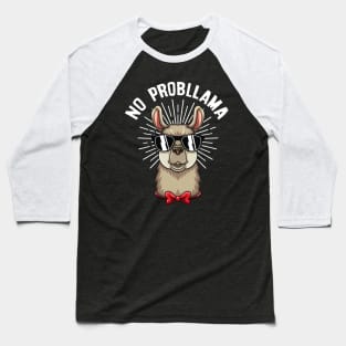 No Prob Llama Funny Llama Alpaca Lover Baseball T-Shirt